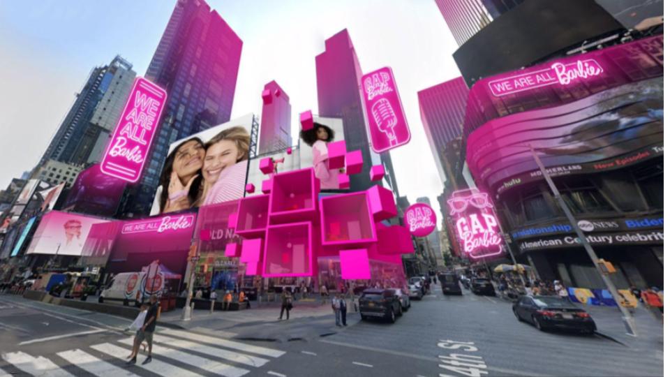 Gap x Barbie at Times Square